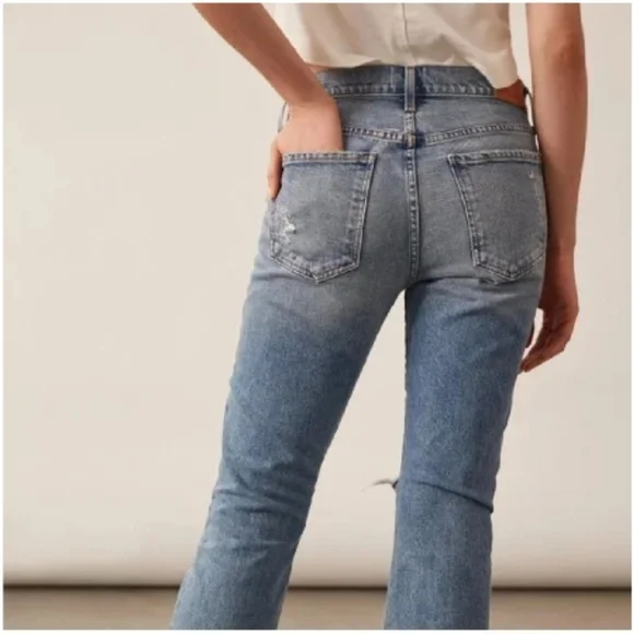 Citizens of Humanity Distressed Emannuelle Mid Rise Slim Boot Jean